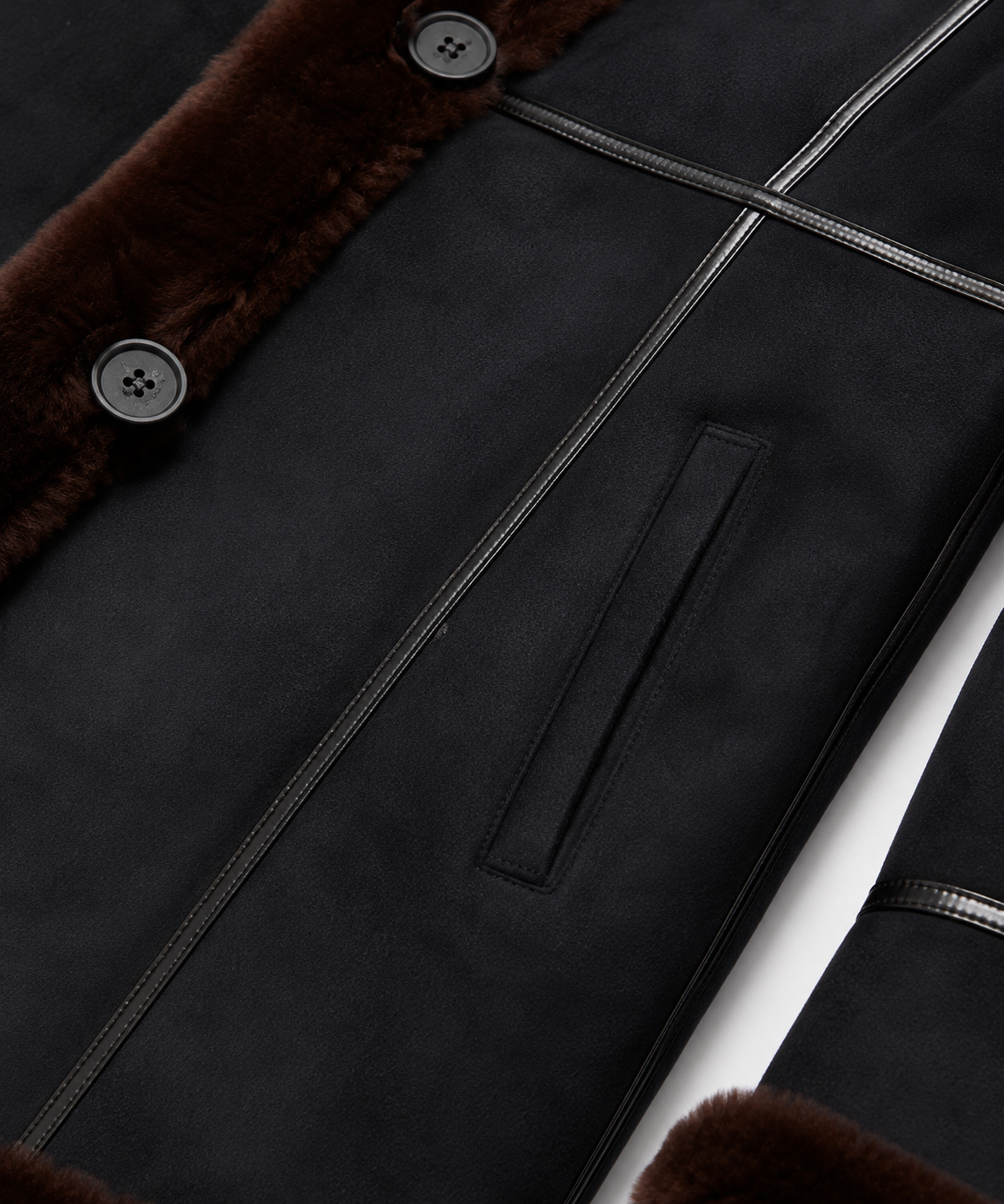 Cadence Shearling Coat - Midnight Black - Cadence8