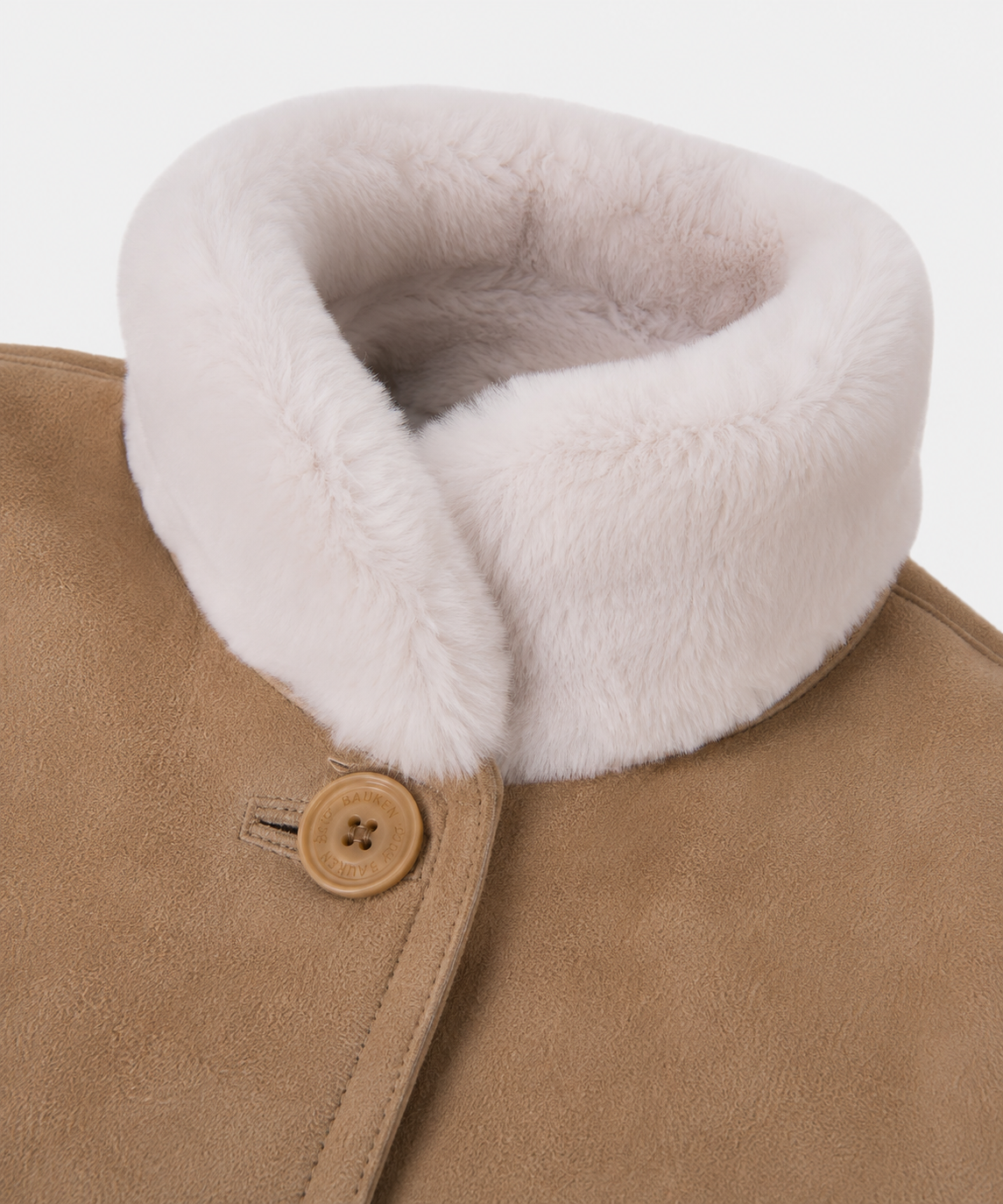 Della Shearling Coat - Camel Beige - Della8
