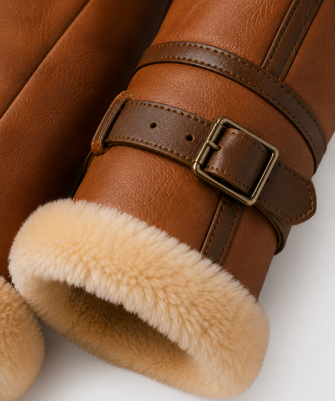 Dusty Shearling Coat - Premium Fox Brown