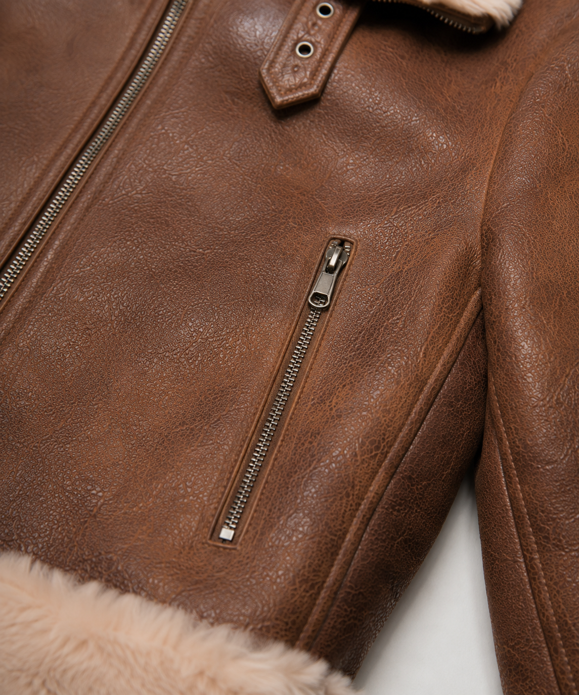 Fallon Shearling Jacket - Dark Chocolate Brown - Fallon11