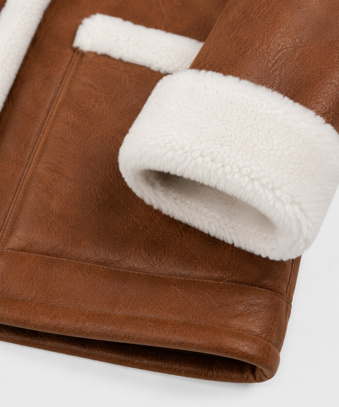 Foster Shearling Jacket - Cognac Tan