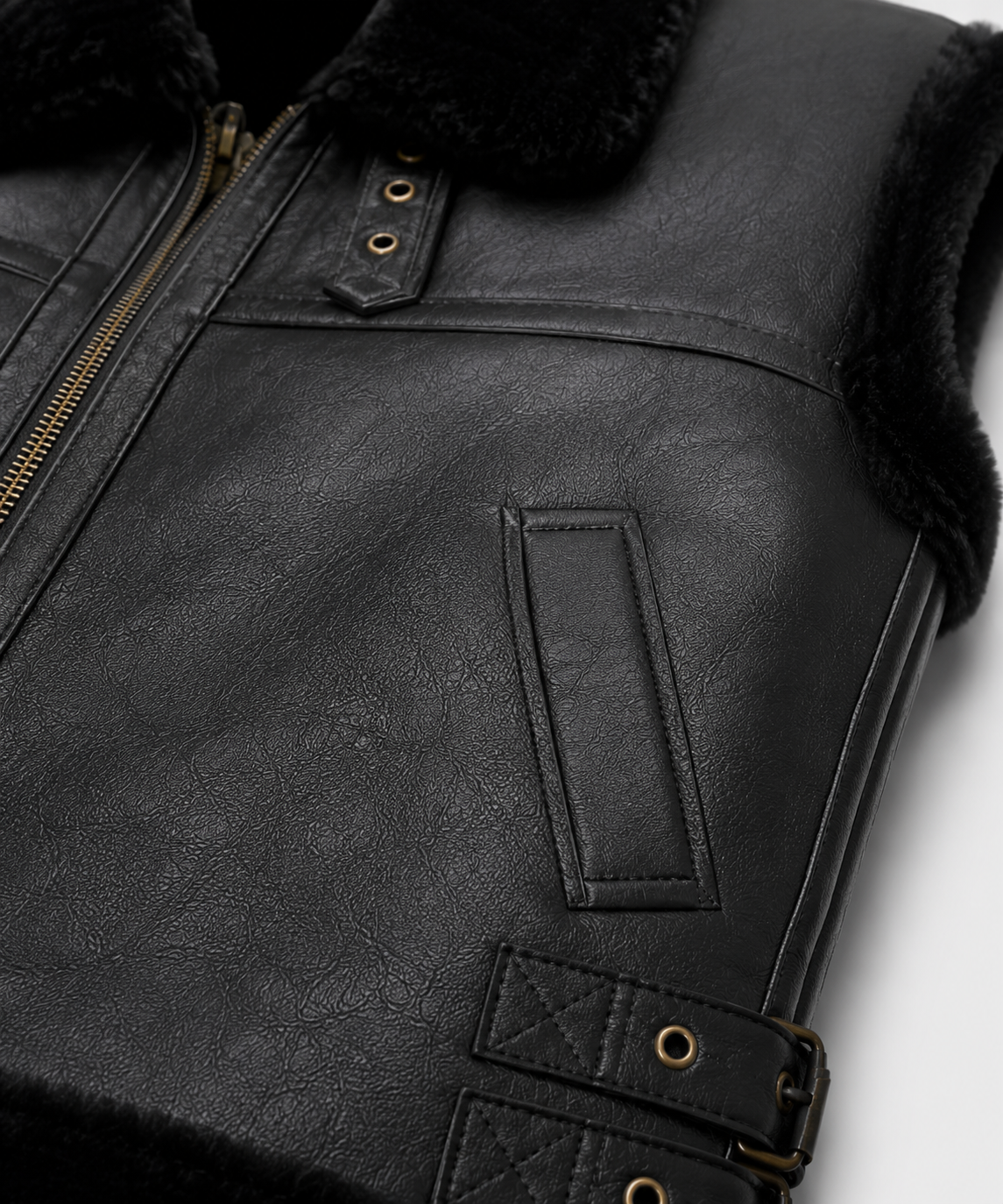 Jameson Shearling Gilet - Fur Black