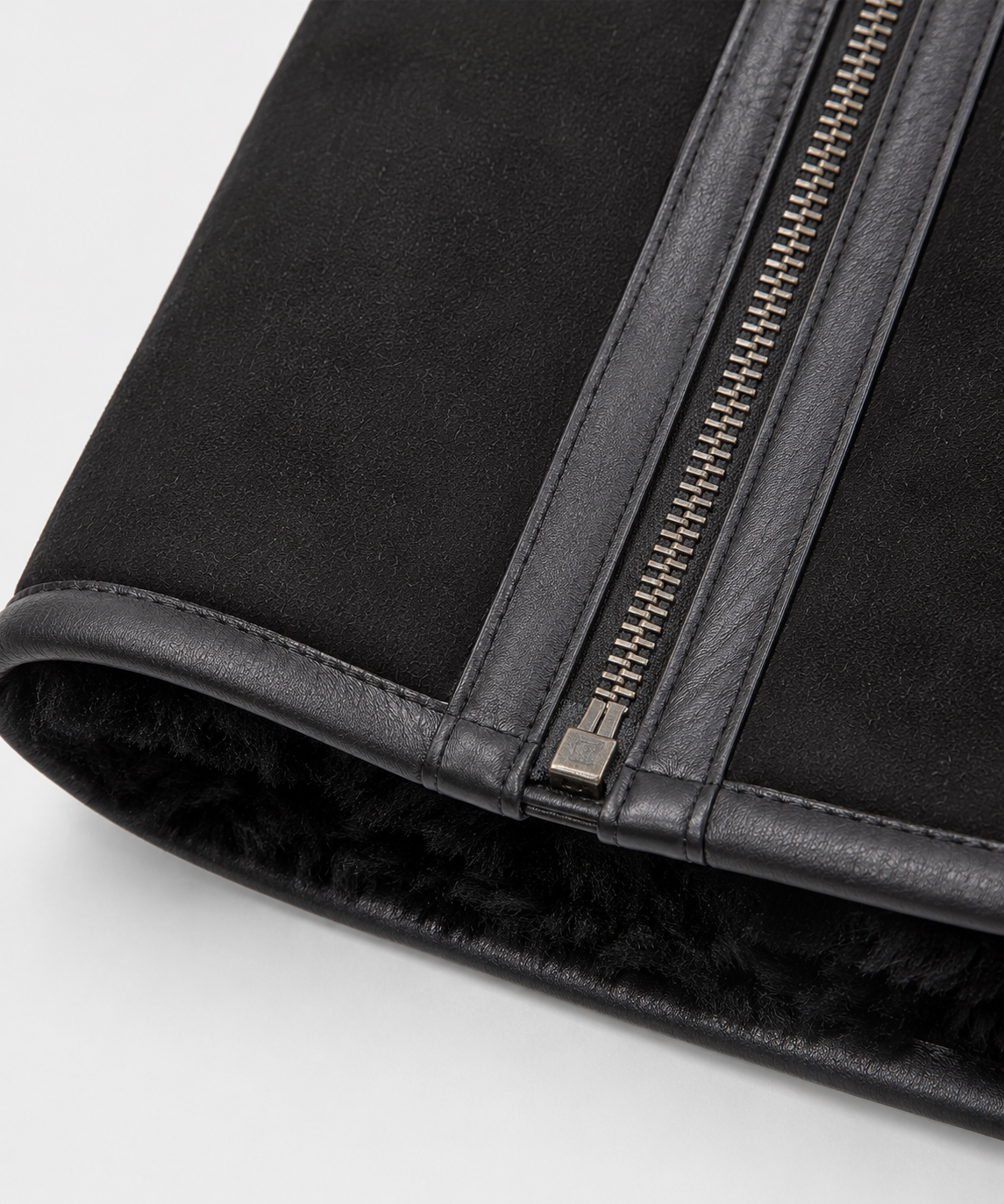 Kaiser Shearling Gilet - Silver Black