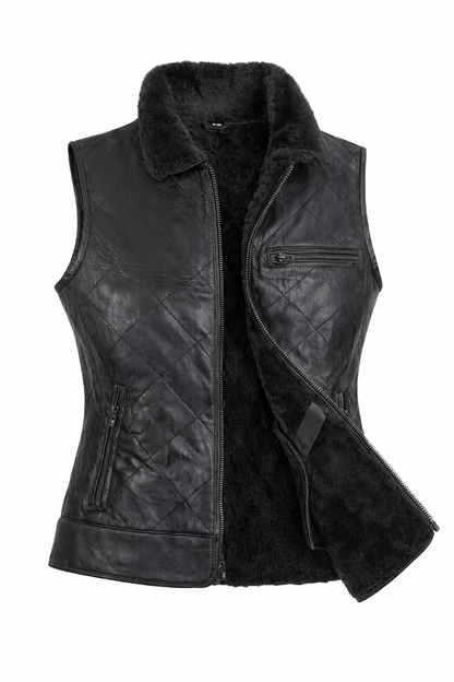 Bonnie Shearling Gilet - Dark Charcoal