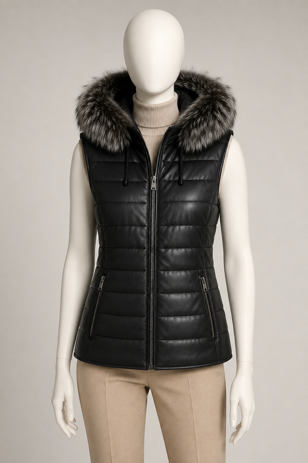 Adeline Shearling Gilet - Old Black - Adeline1