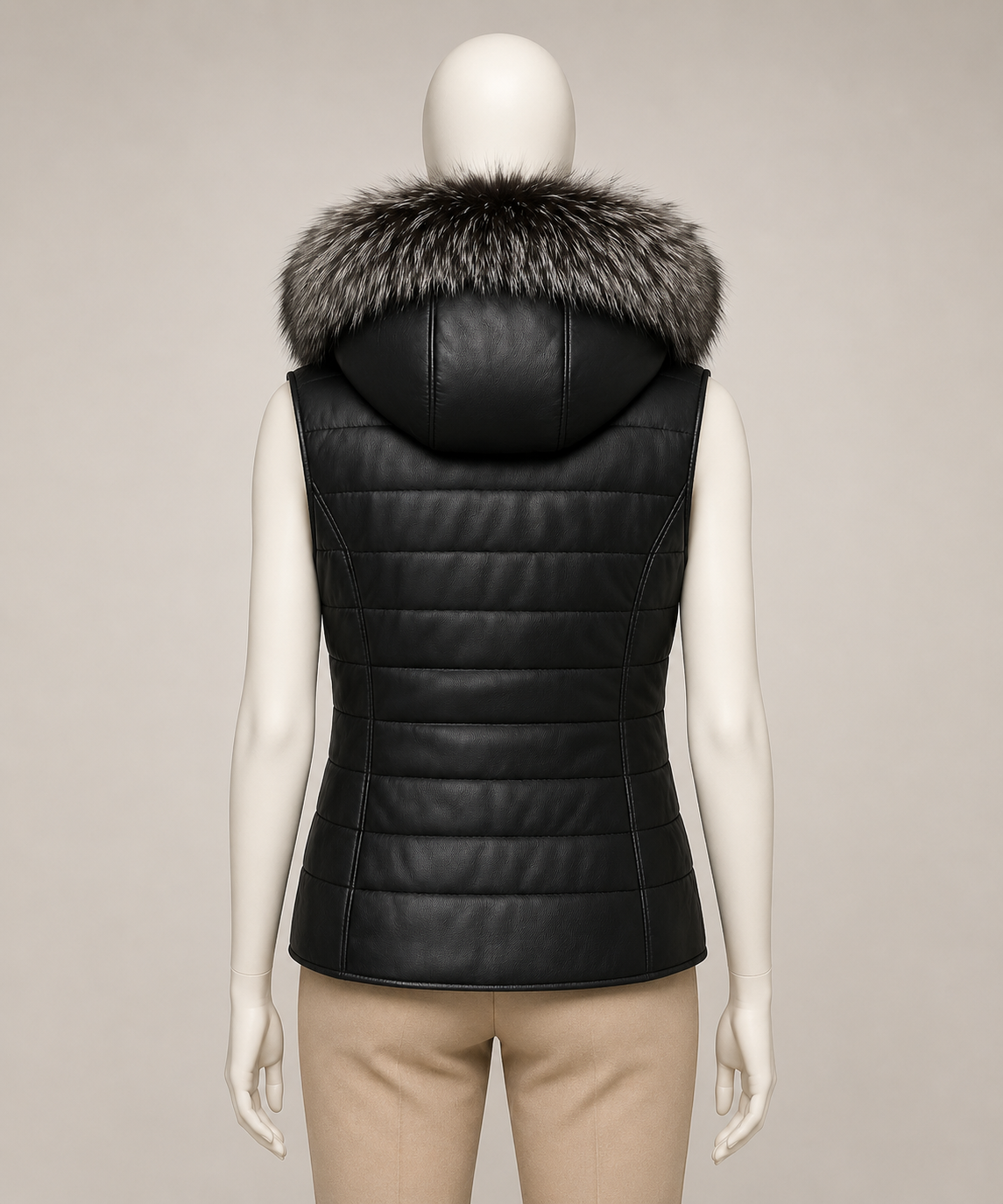 Adeline Shearling Gilet - Old Black - Adeline2