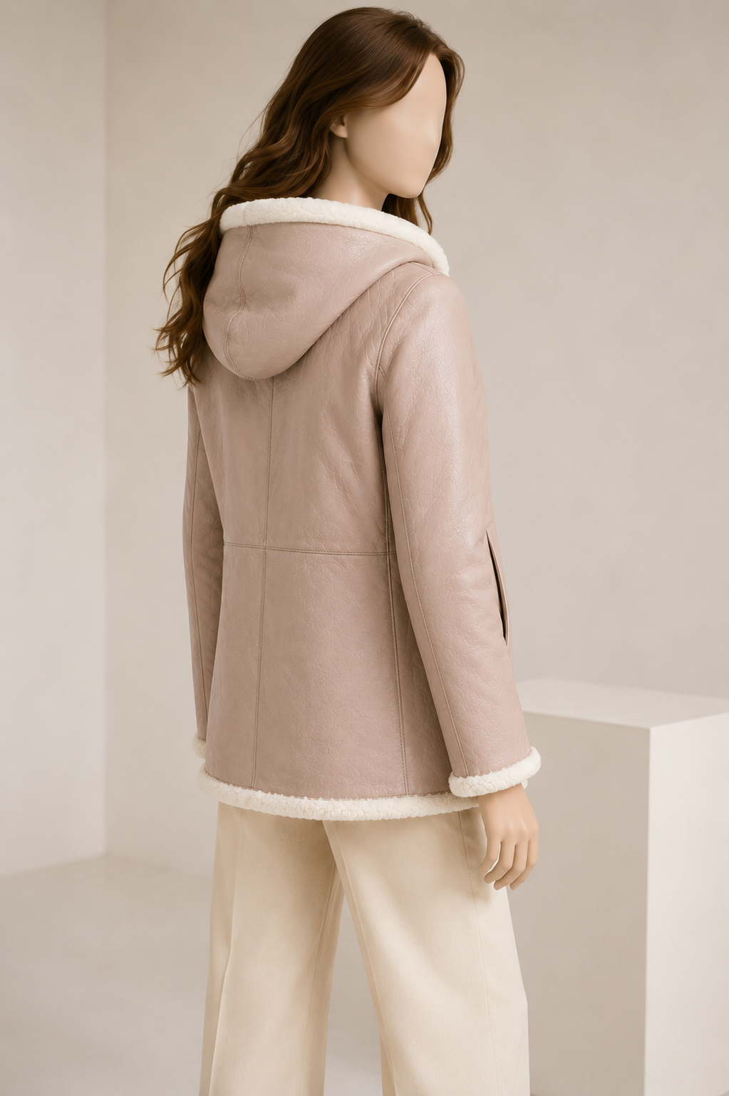 Allison Shearling Coat - Blush Pink - Allison2