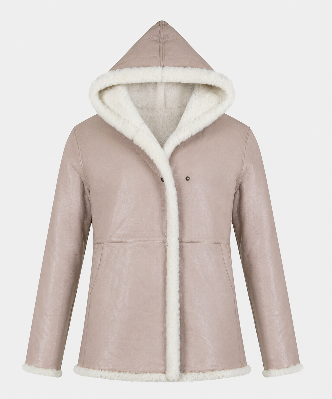 Allison Shearling Coat - Blush Pink - Allison5