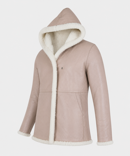 Allison Shearling Coat - Blush Pink - Allison7