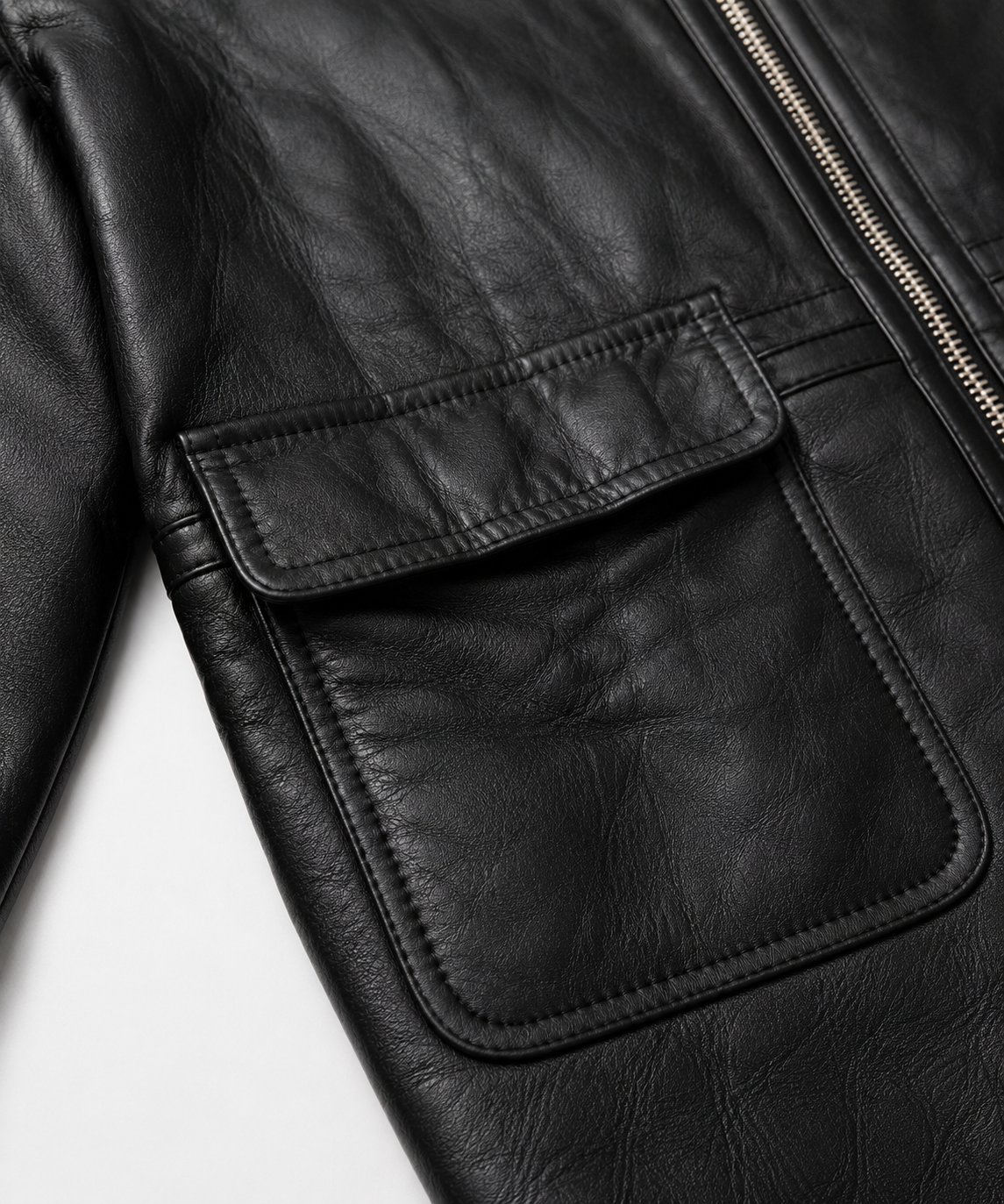 Amos Shearling Coat - Black Long