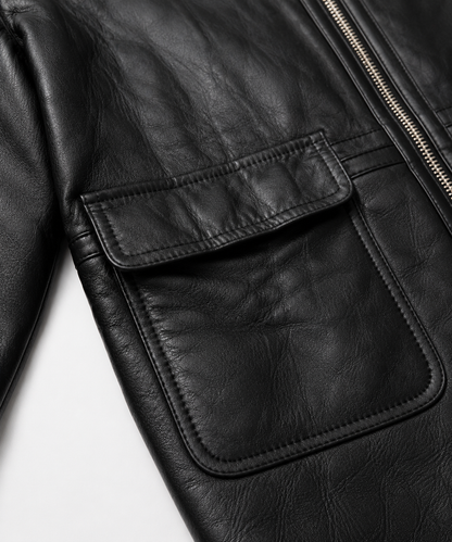 Amos Shearling Coat - Black Long