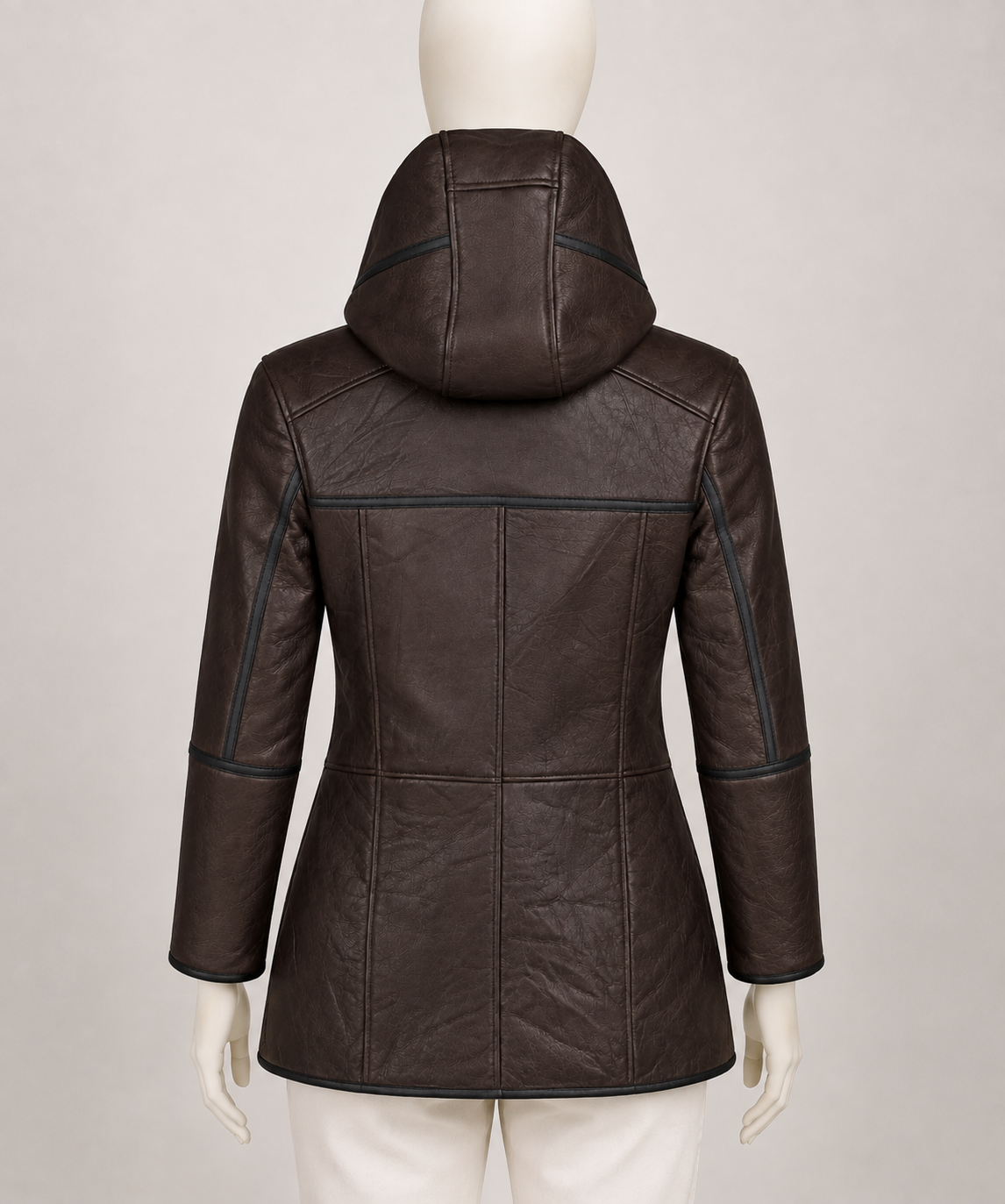 Andie Shearling Coat - Dark Espresso Brown - Andie2