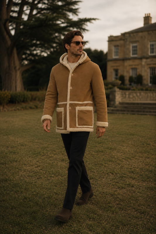 Asher Shearling Coat - Fur Camel