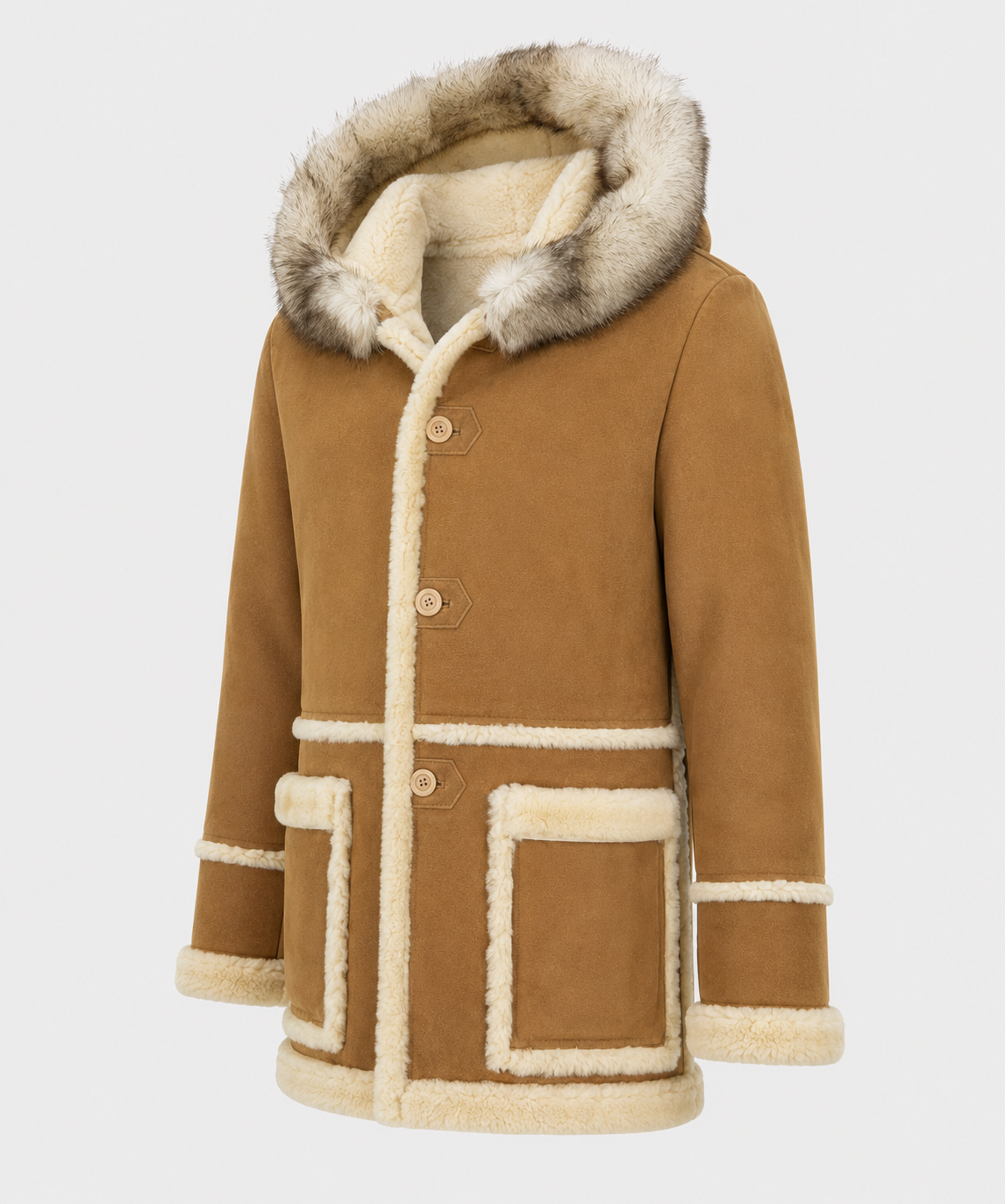 Asher Shearling Coat - Fur Camel