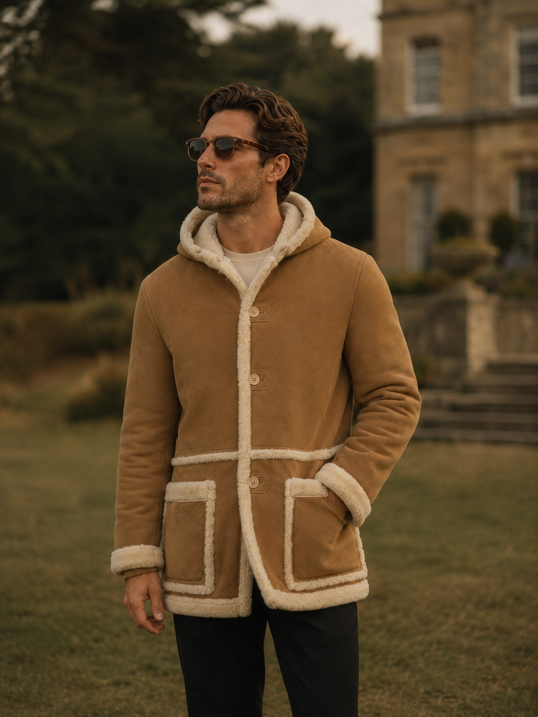 Asher Shearling Coat - Fur Camel