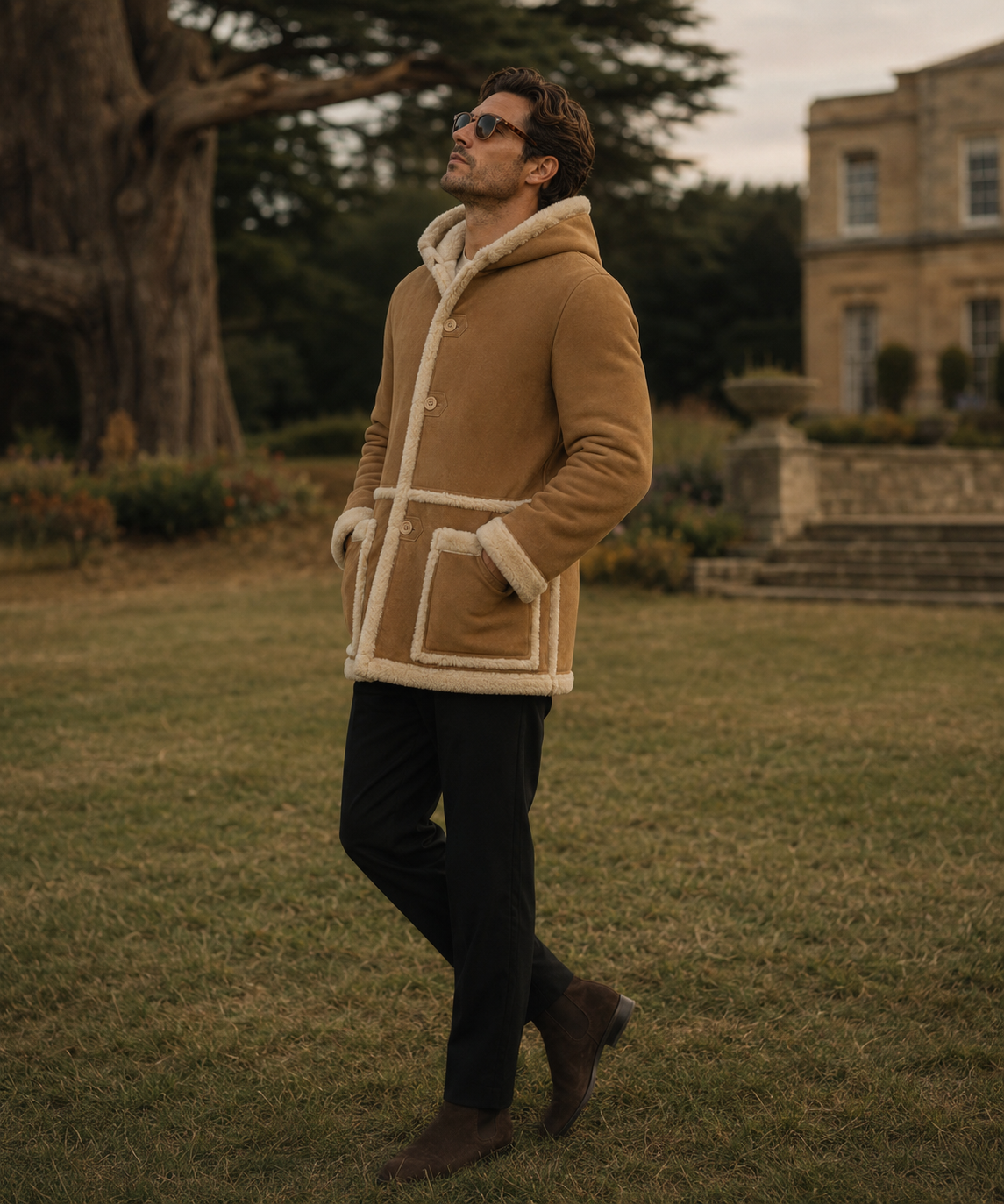 Asher Shearling Coat - Fur Camel