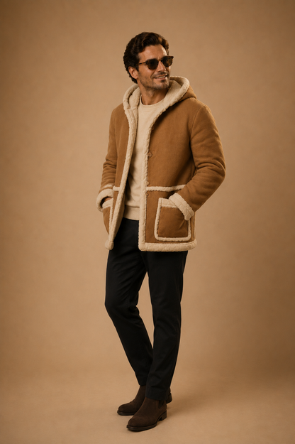 Asher Shearling Coat - Fur Camel