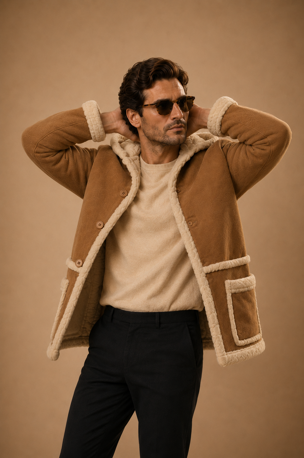 Asher Shearling Coat - Fur Camel
