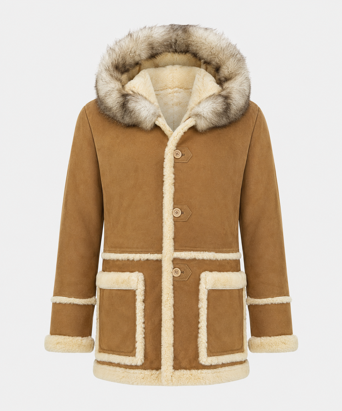 Asher Shearling Coat - Fur Camel