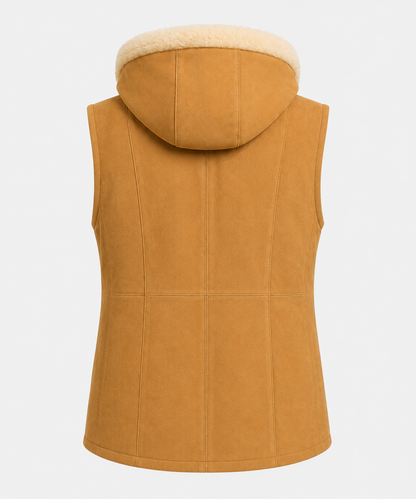 Aubrey Shearling Gilet - Camel Tan - Aubrey5