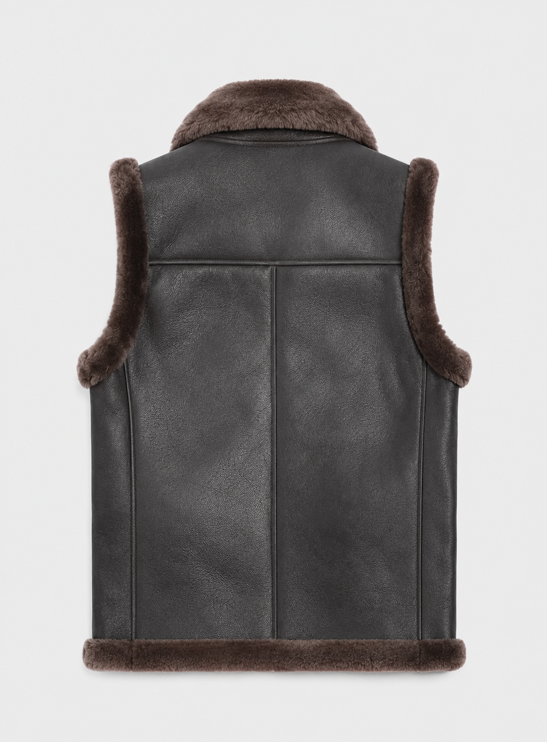 Austin Shearling Gilet - Old Black