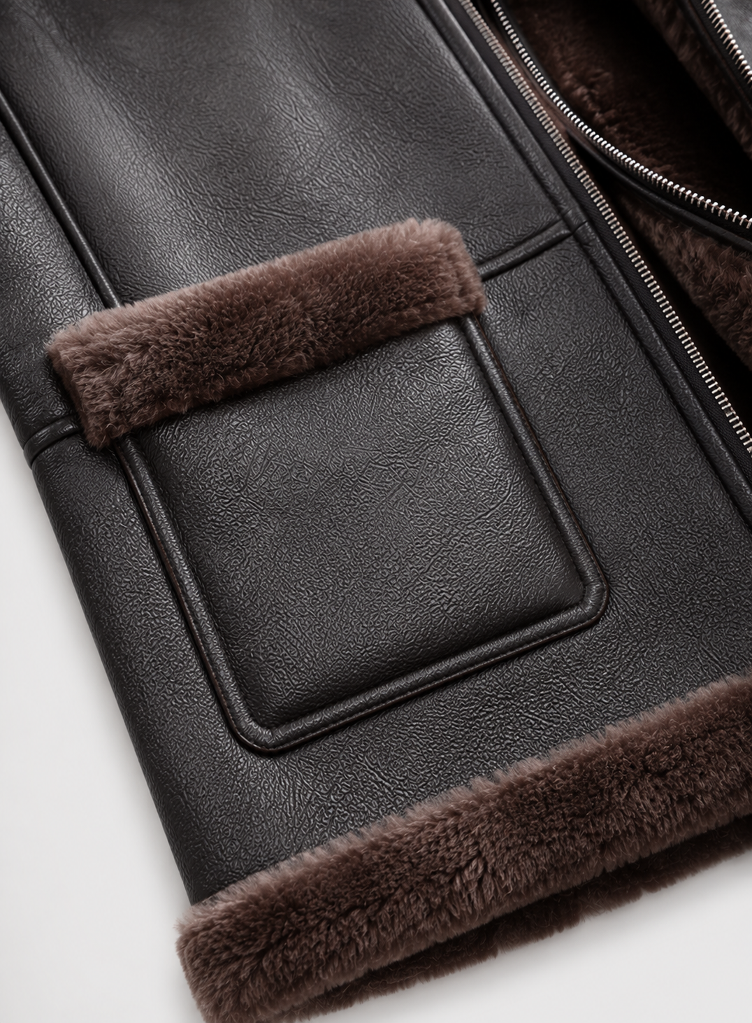 Austin Shearling Gilet - Old Black