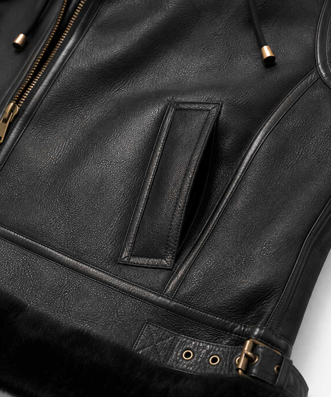 Avery Black Shearling Jacket - Averyblack9