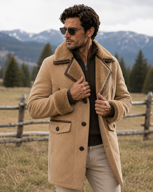 Axel Shearling Coat - Timeless Beige