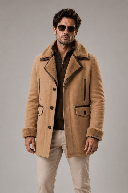Axel Shearling Coat - Timeless Beige