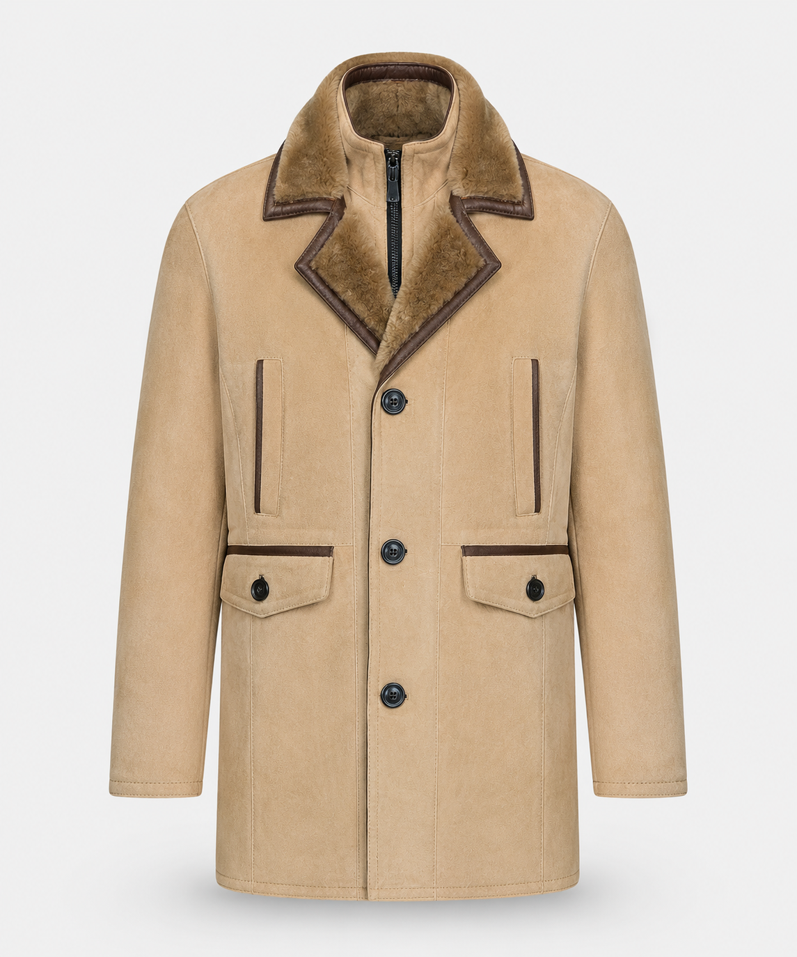 Axel Shearling Coat - Timeless Beige
