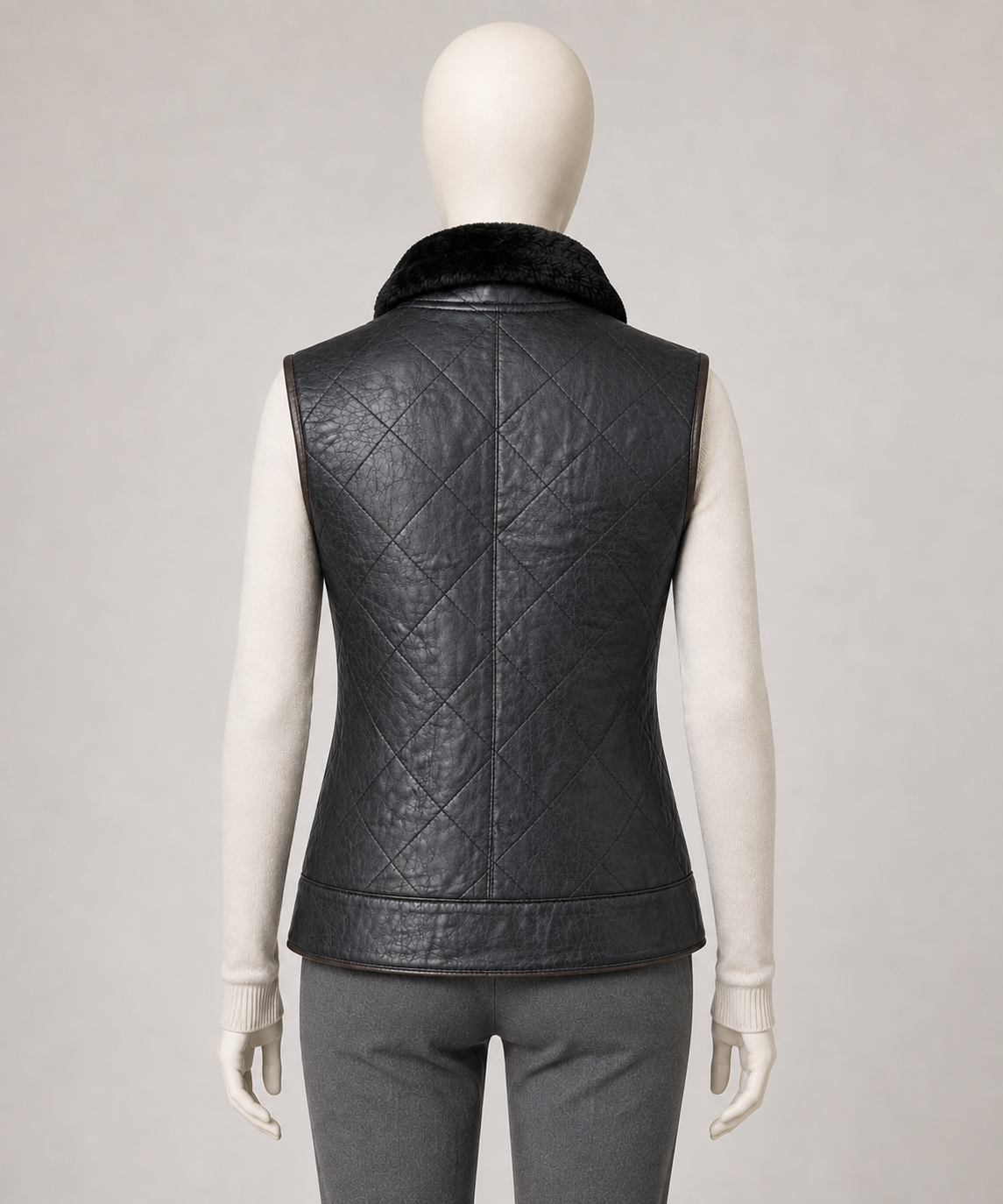 Bonnie Shearling Gilet - Dark Charcoal - Bonnie2