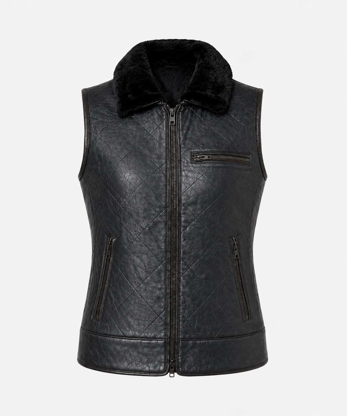 Bonnie Shearling Gilet - Dark Charcoal - Bonnie4