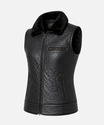Bonnie Shearling Gilet - Dark Charcoal - Bonnie6