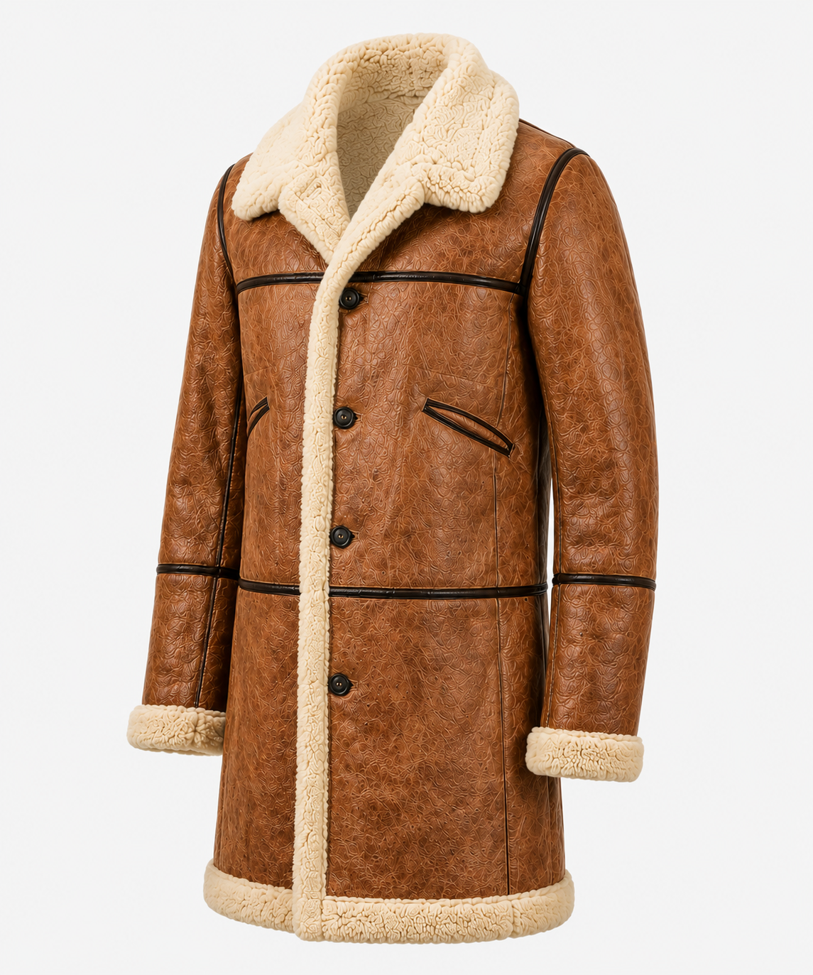 Boone Shearling Coat - Crazy Brown