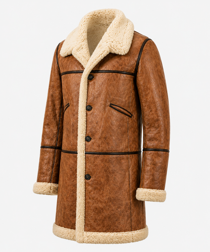 Boone Shearling Coat - Crazy Brown