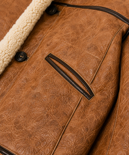 Boone Shearling Coat - Crazy Brown