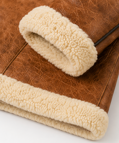Boone Shearling Coat - Crazy Brown