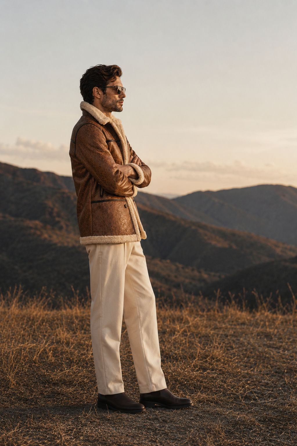 Boone Shearling Coat - Crazy Brown