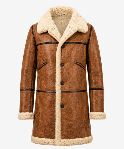 Boone Shearling Coat - Crazy Brown