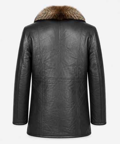 Briggs Shearling Coat - Foxy Black