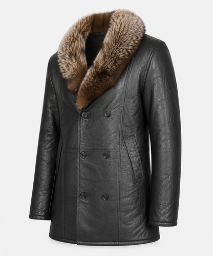 Briggs Shearling Coat - Foxy Black