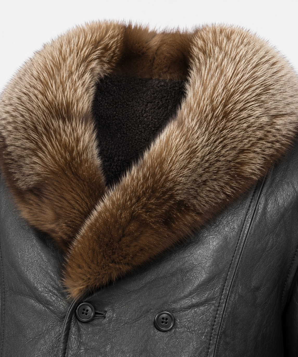 Briggs Shearling Coat - Foxy Black