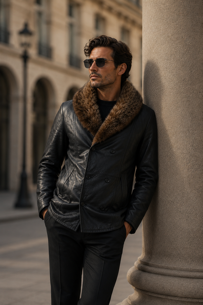 Briggs Shearling Coat - Foxy Black