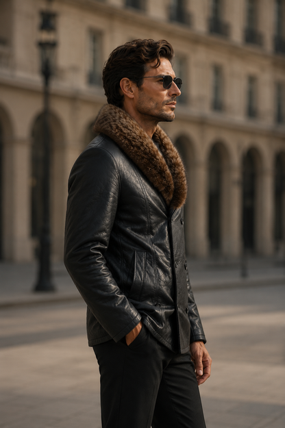 Briggs Shearling Coat - Foxy Black