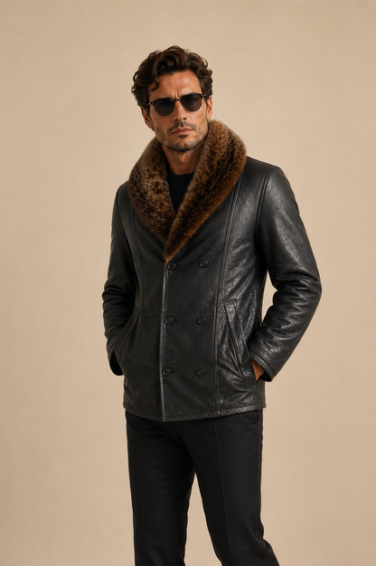 Briggs Shearling Coat - Foxy Black