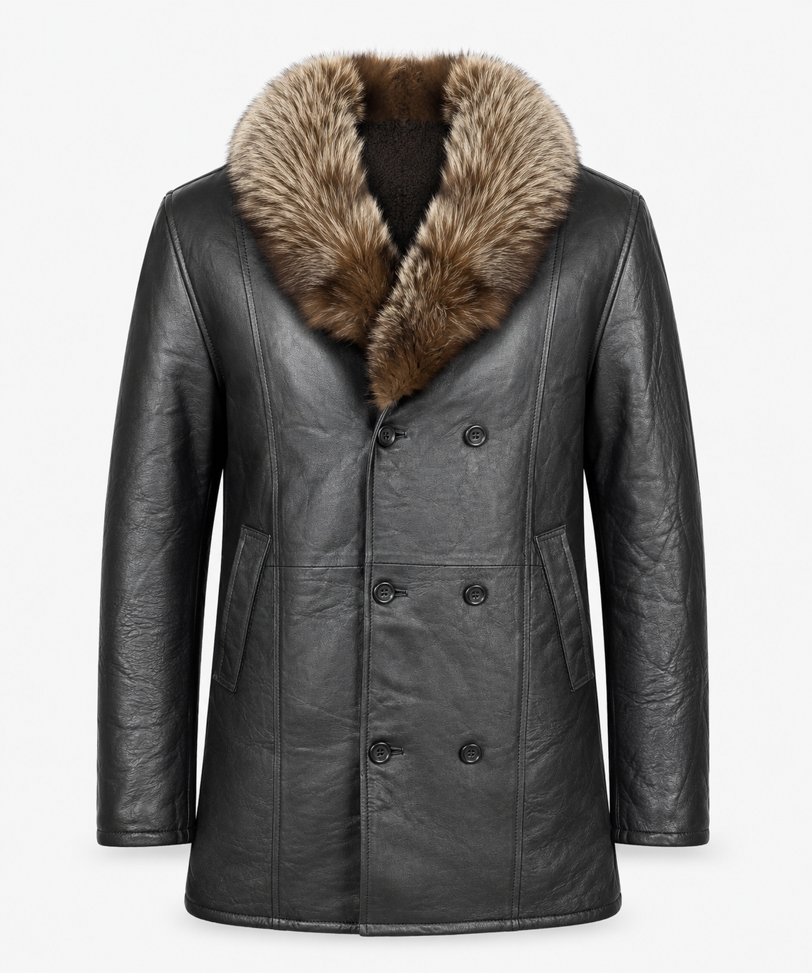 Briggs Shearling Coat - Foxy Black