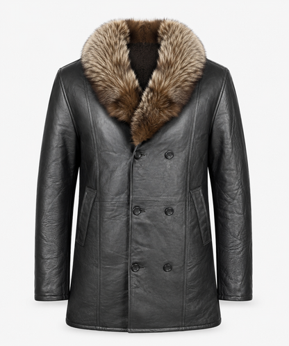 Briggs Shearling Coat - Foxy Black