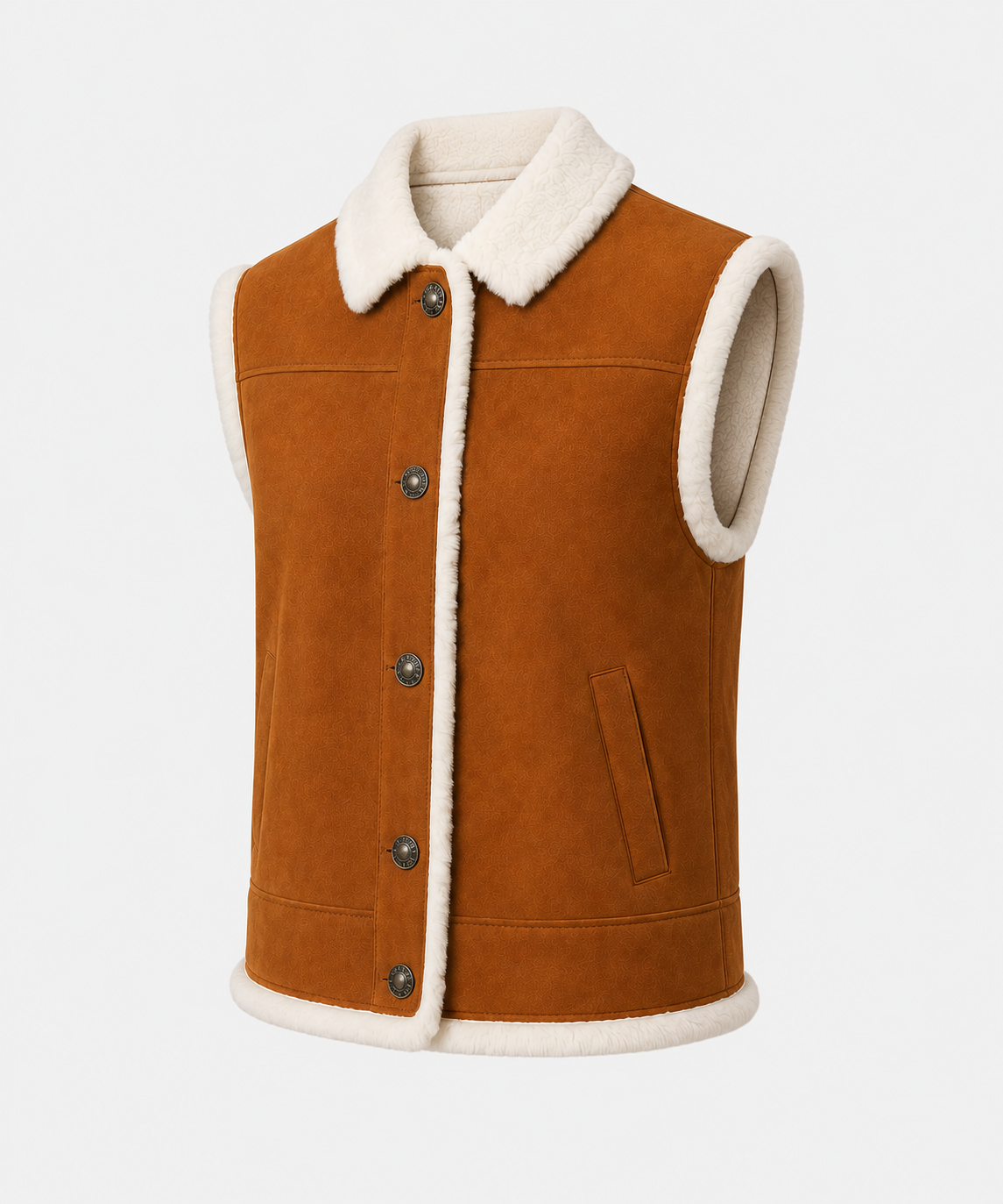 Brinley Shearling Gilet - Burnt Sienna - Brinley7