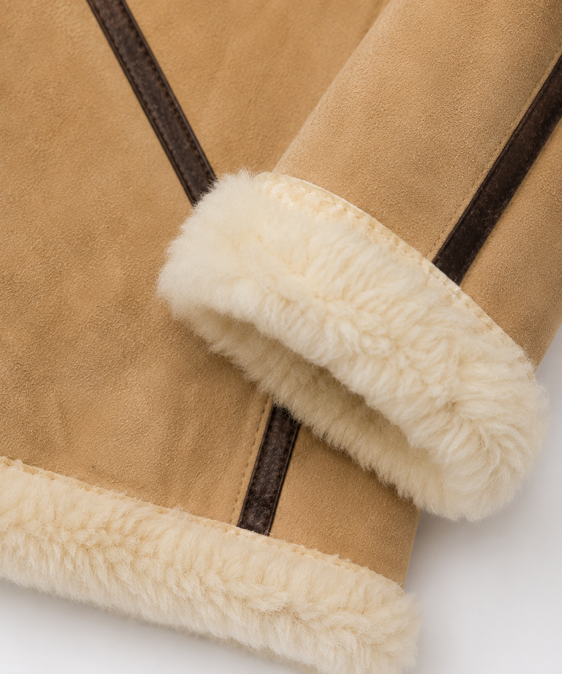 Bronson Shearling Coat - Beige Cream