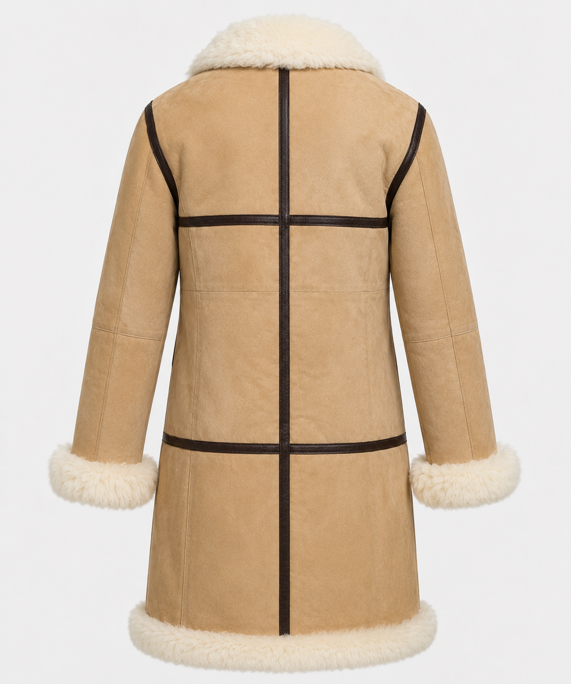 Bronson Shearling Coat - Beige Cream